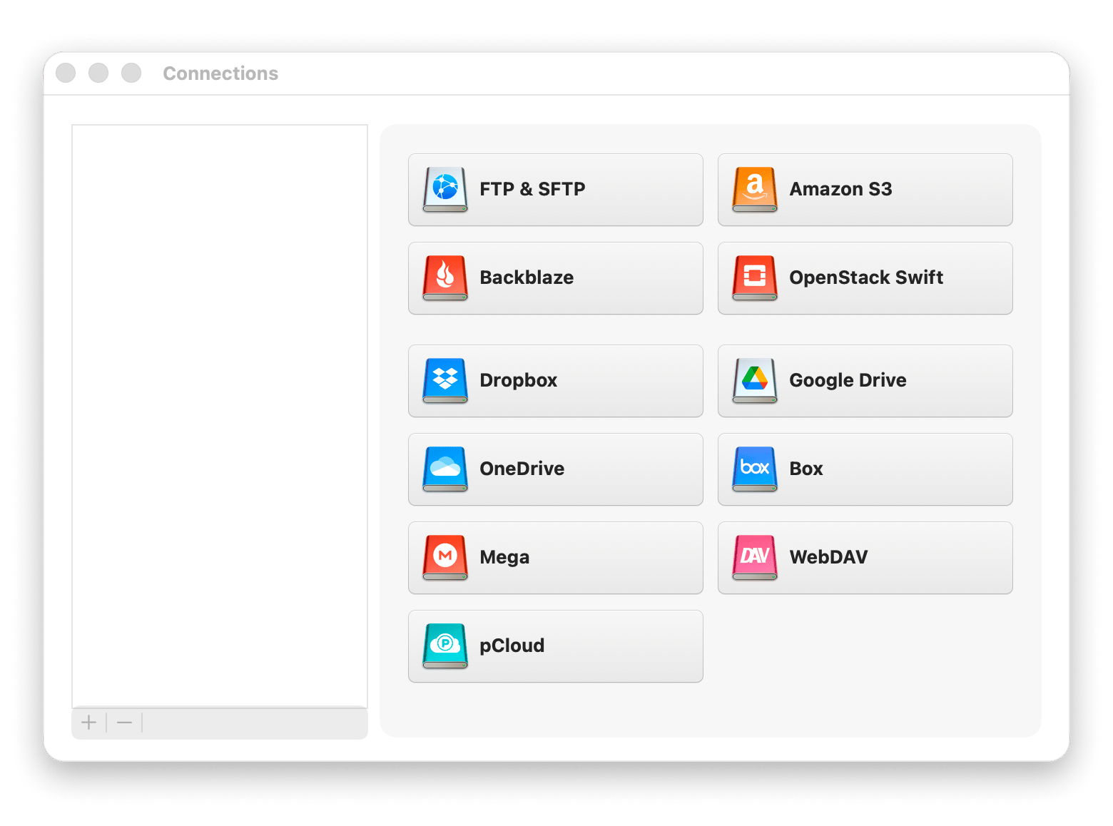 Cloud drives mounted in Finder with CloudMounter, a cloud manager available on Setapp