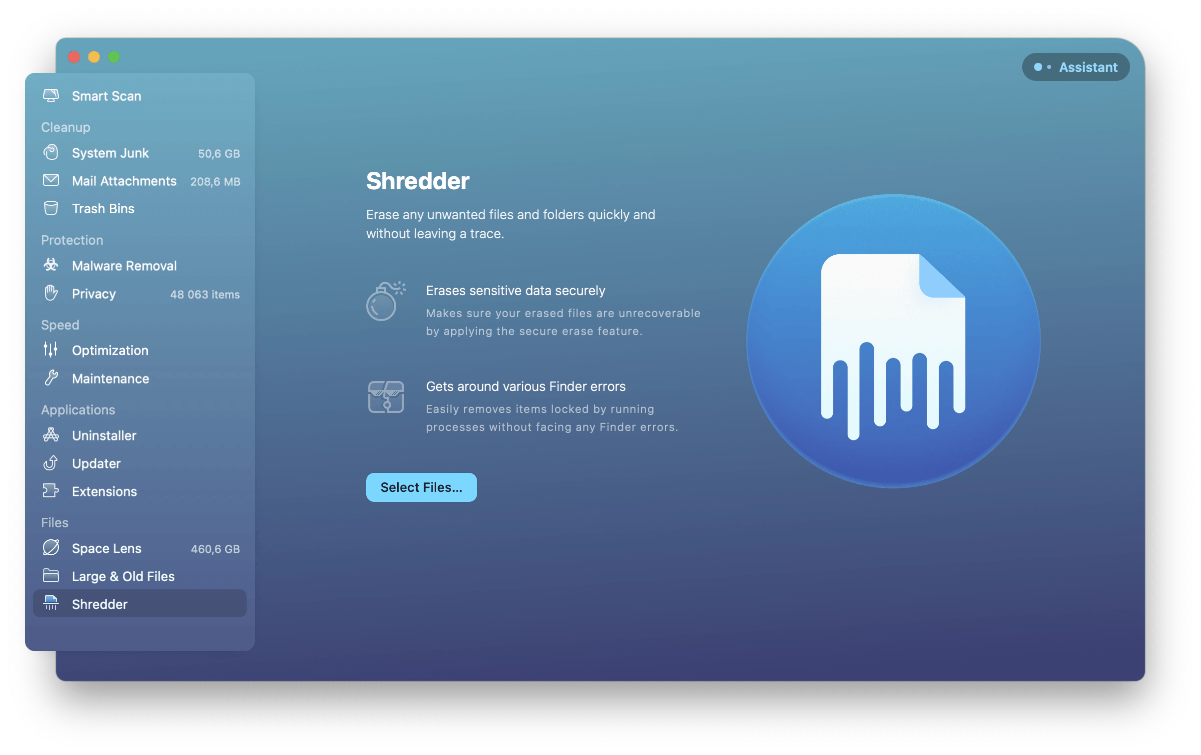 CleanMyMac X Shredder