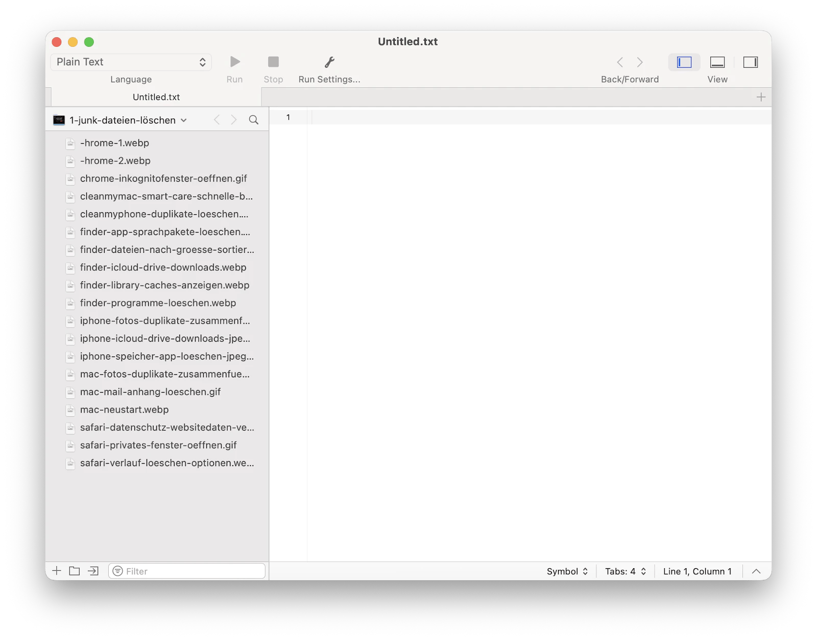The start window of CodeRunner, a coding app that is available on Setapp.
