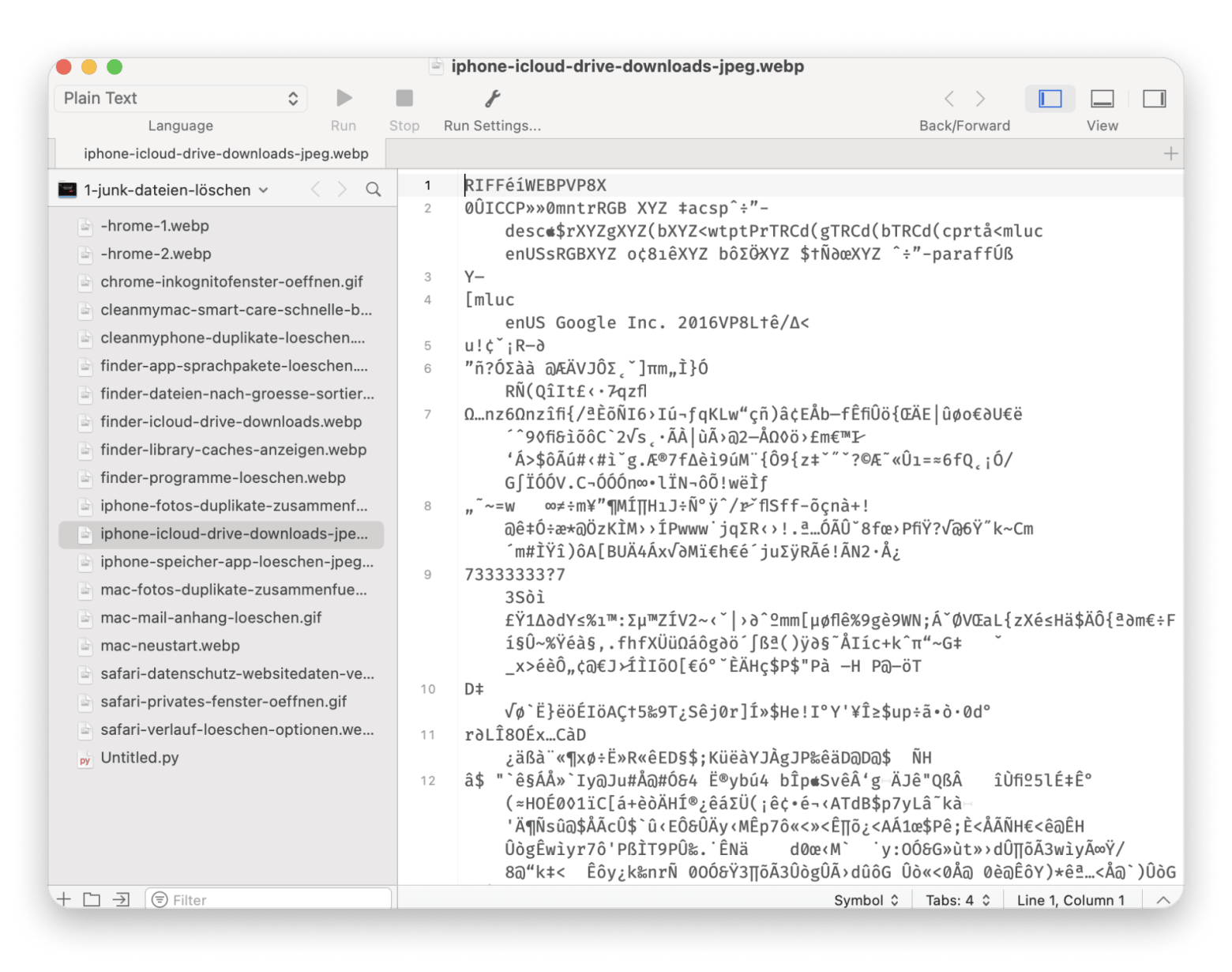 Interface do CodeRunner mostrando a edição de código em múltiplas linguagens no Mac, um editor de código disponível no Setapp