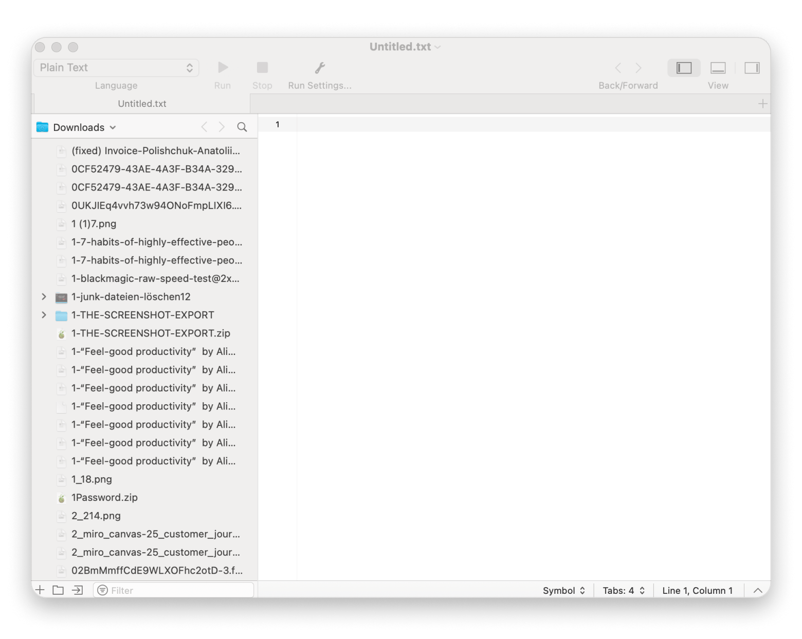 A Python script running in CodeRunner, a code editor that is available on Setapp