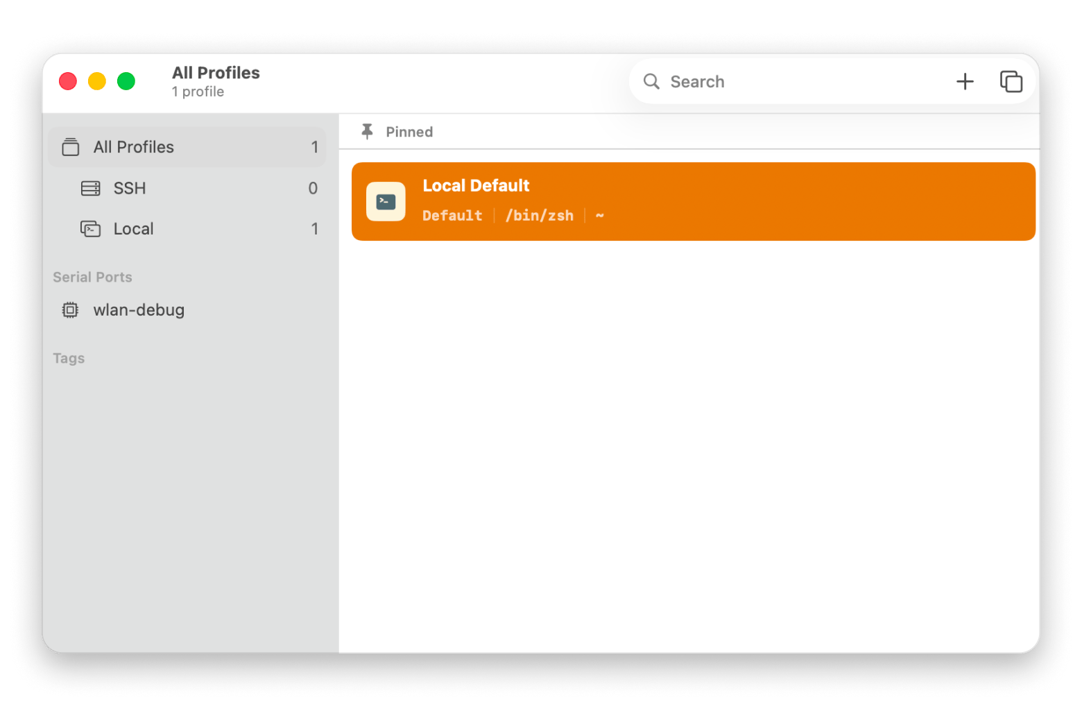The terminal interface of Core Shell, an SSH terminal app available on Setapp