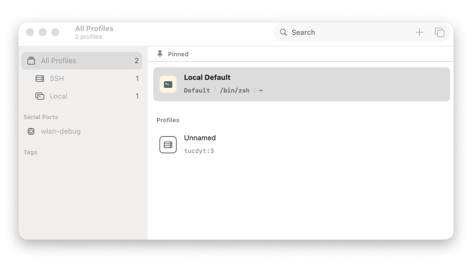 L'interface de Core Shell avec des connexions SSH codées par couleur, une app disponible sur Setapp