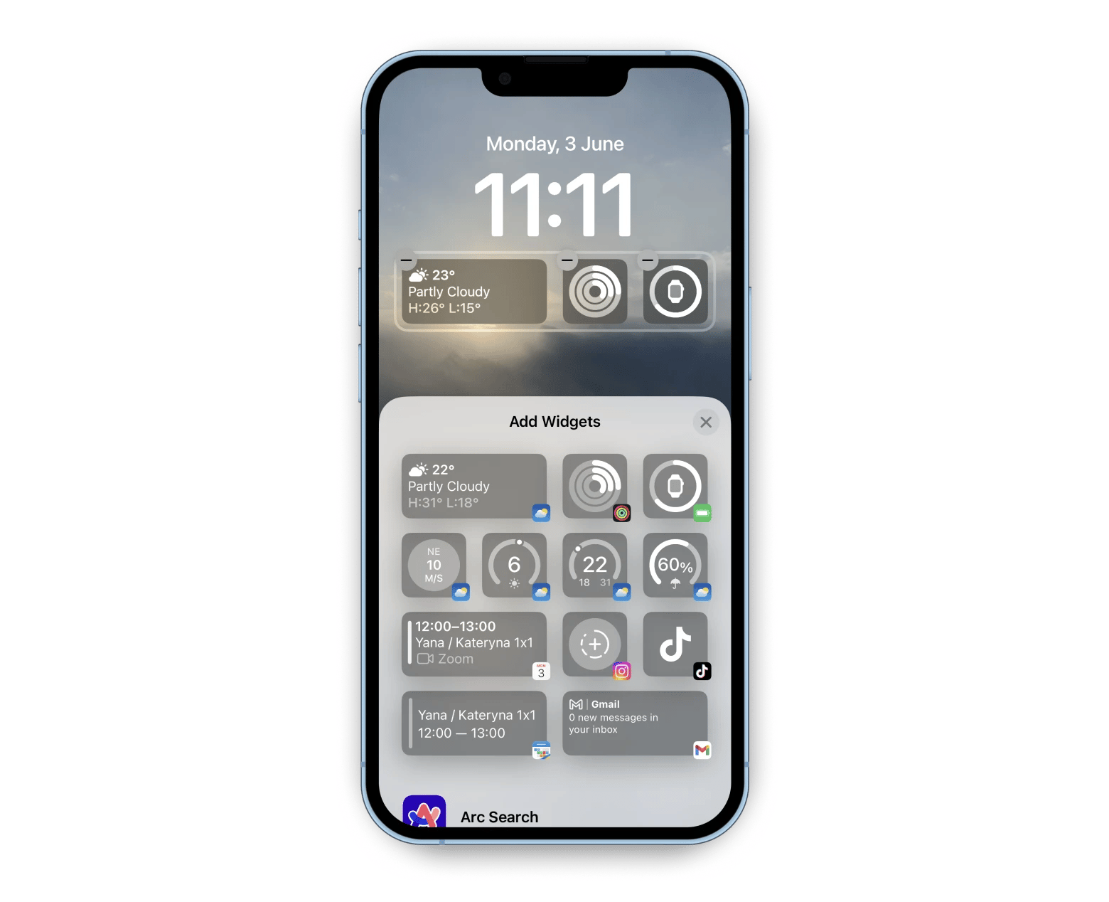 customizing wallpaper add widgets