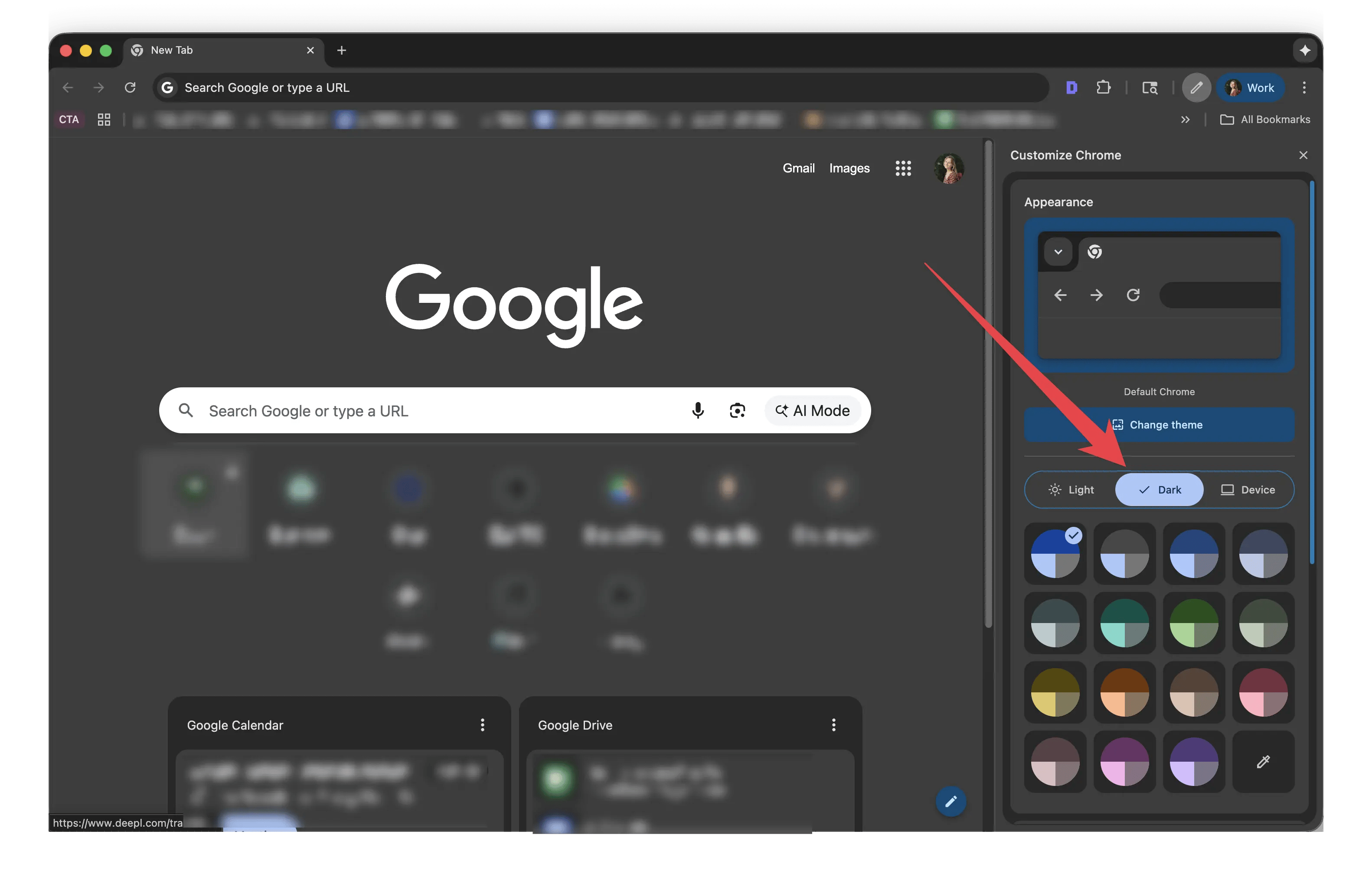 Dark mode in Google Chrome
