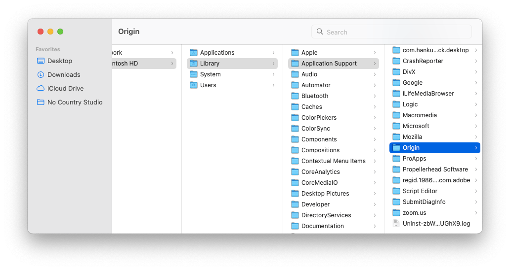 clear origin cache on mac