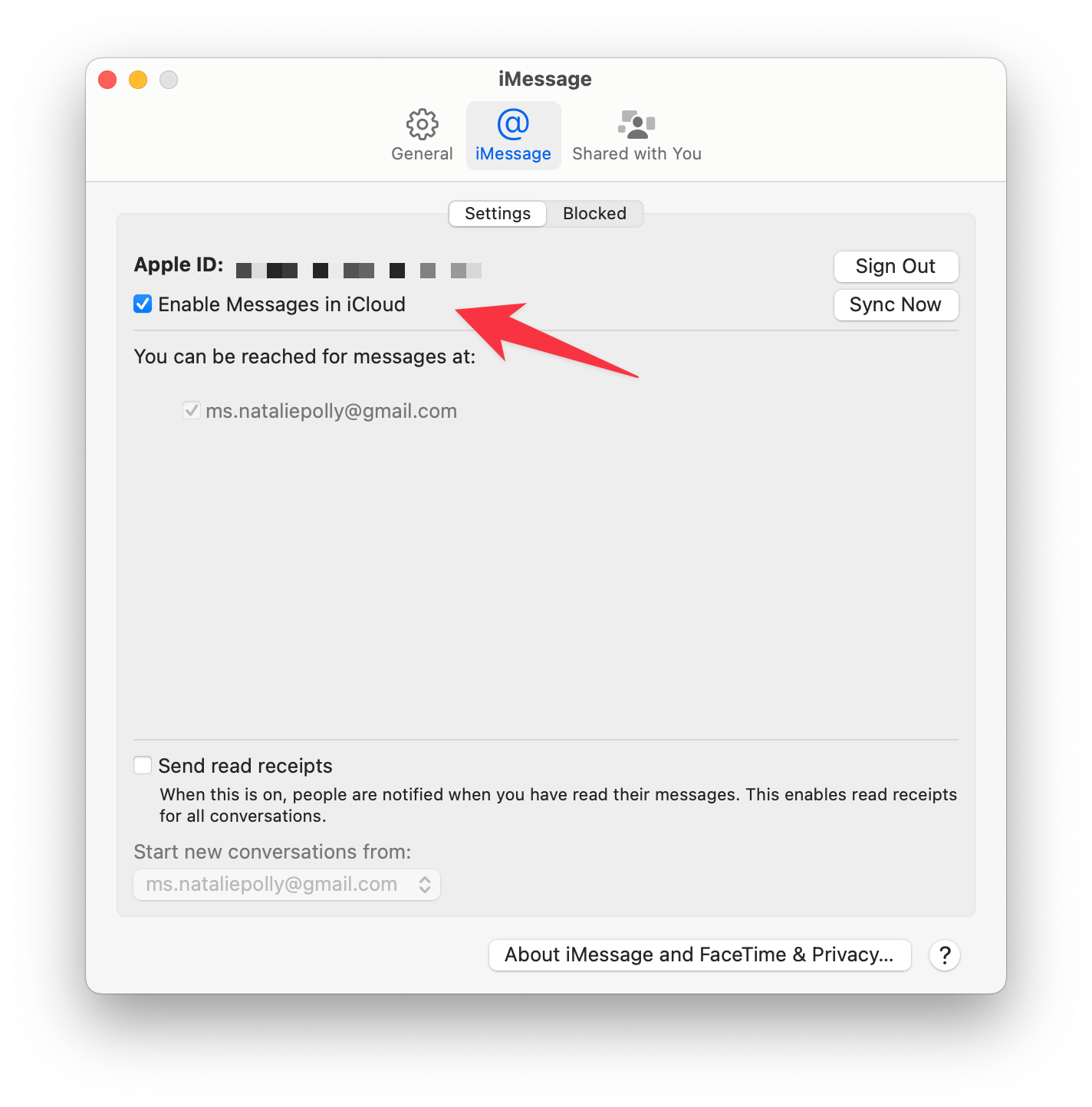 disable imessage on mac