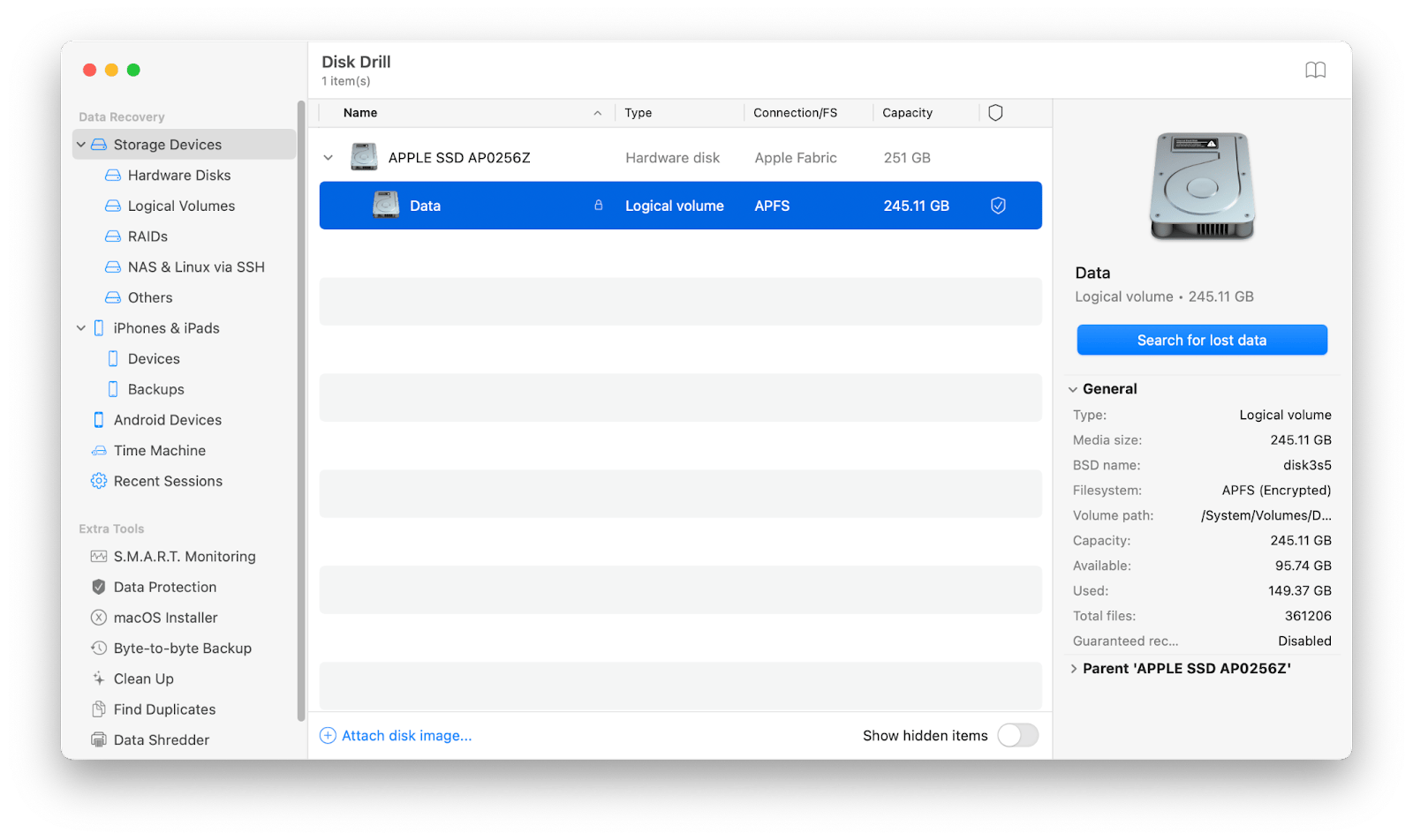 retrieve data on mac using disk drill