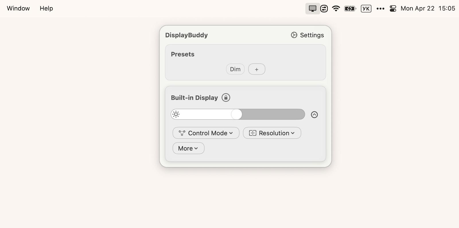 display buddy control brightness