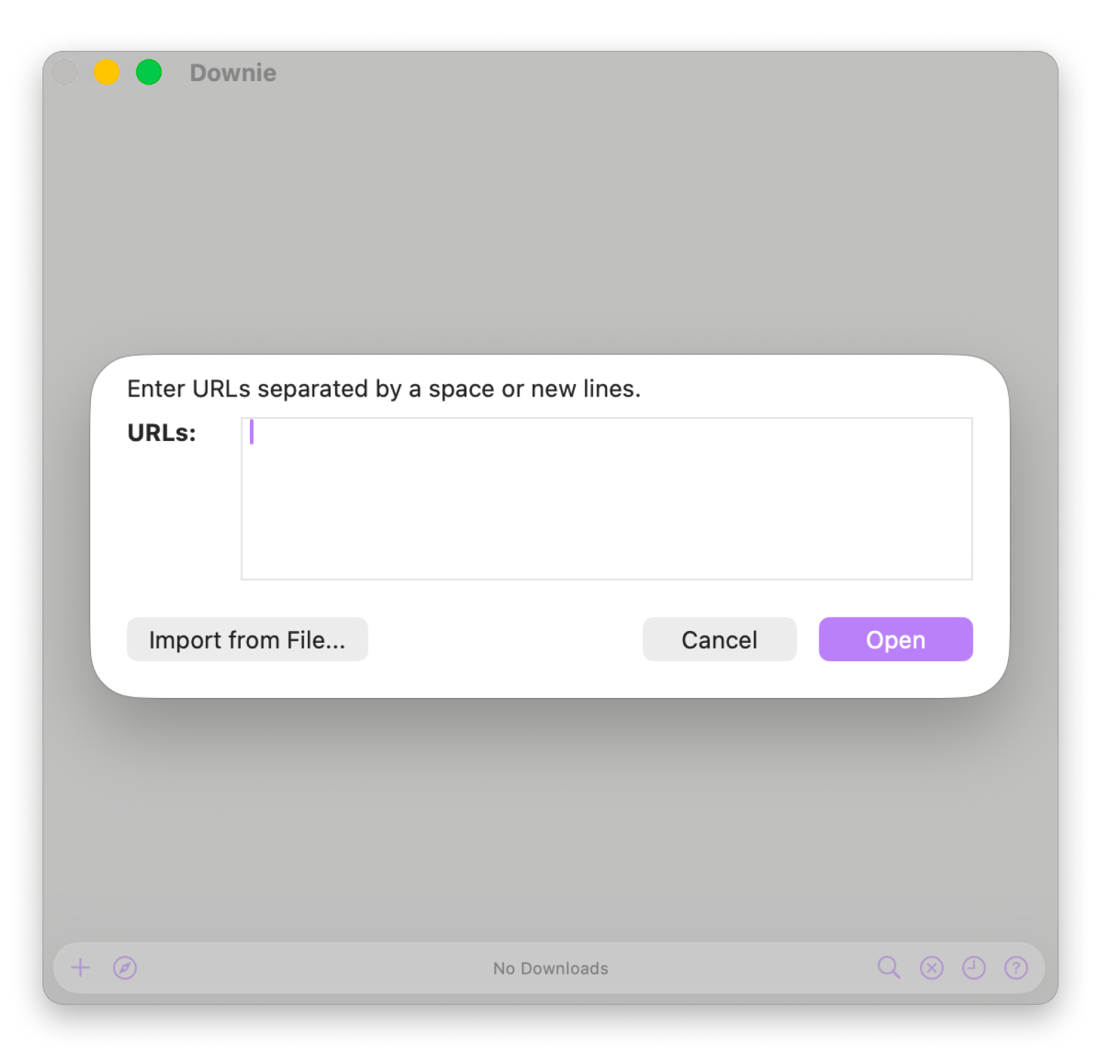 Downie's paste-and-download interface, a video downloader available on Setapp