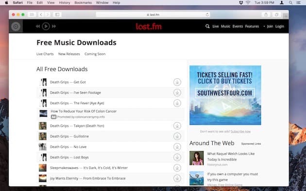 Websites for free, legal music downloads