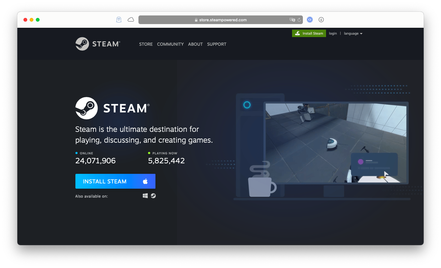 reinstall Steam app