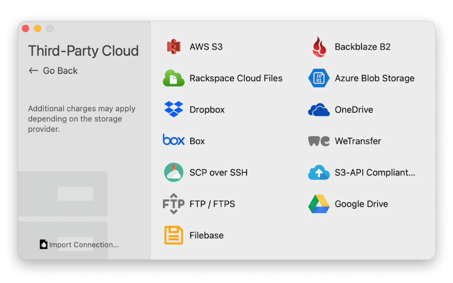 The interface of Dropshare, a file-sharing app that's available on Setapp The interface of Dropshare, a file-sharing app that's available on Setapp
