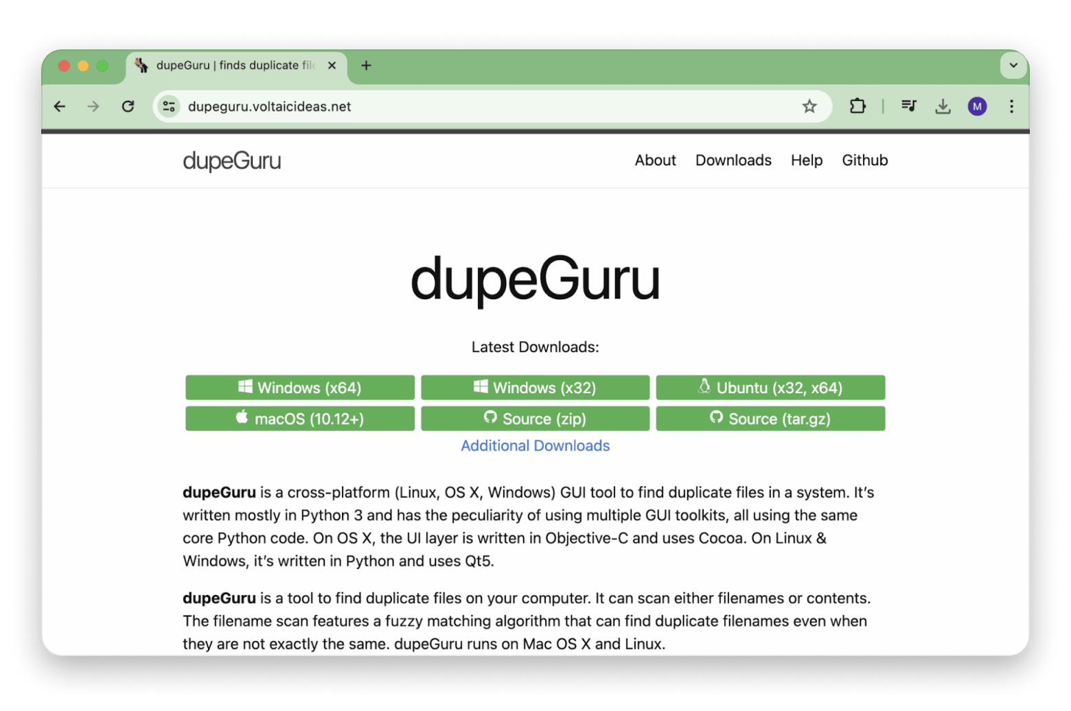 dupeguru escanear conteudo arquivo mac