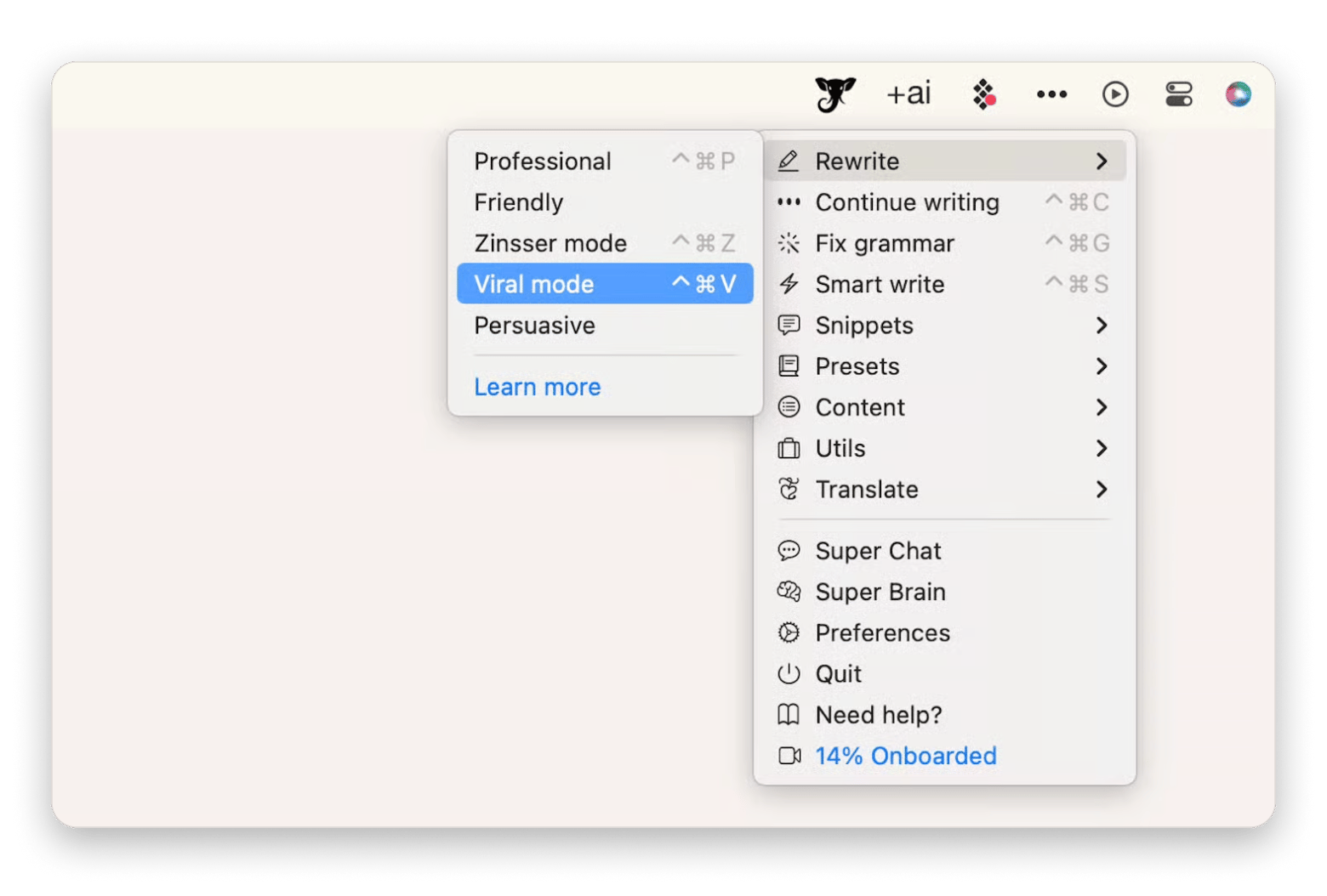 Elephas AI assistant highlighting text in a Mac app, available on Setapp
