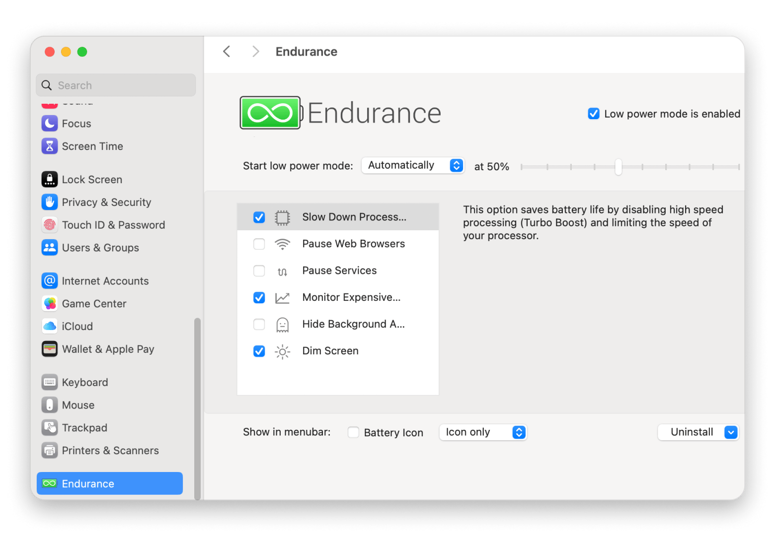 Optimize your Mac’s battery performance in Endurance (available in Setapp)
