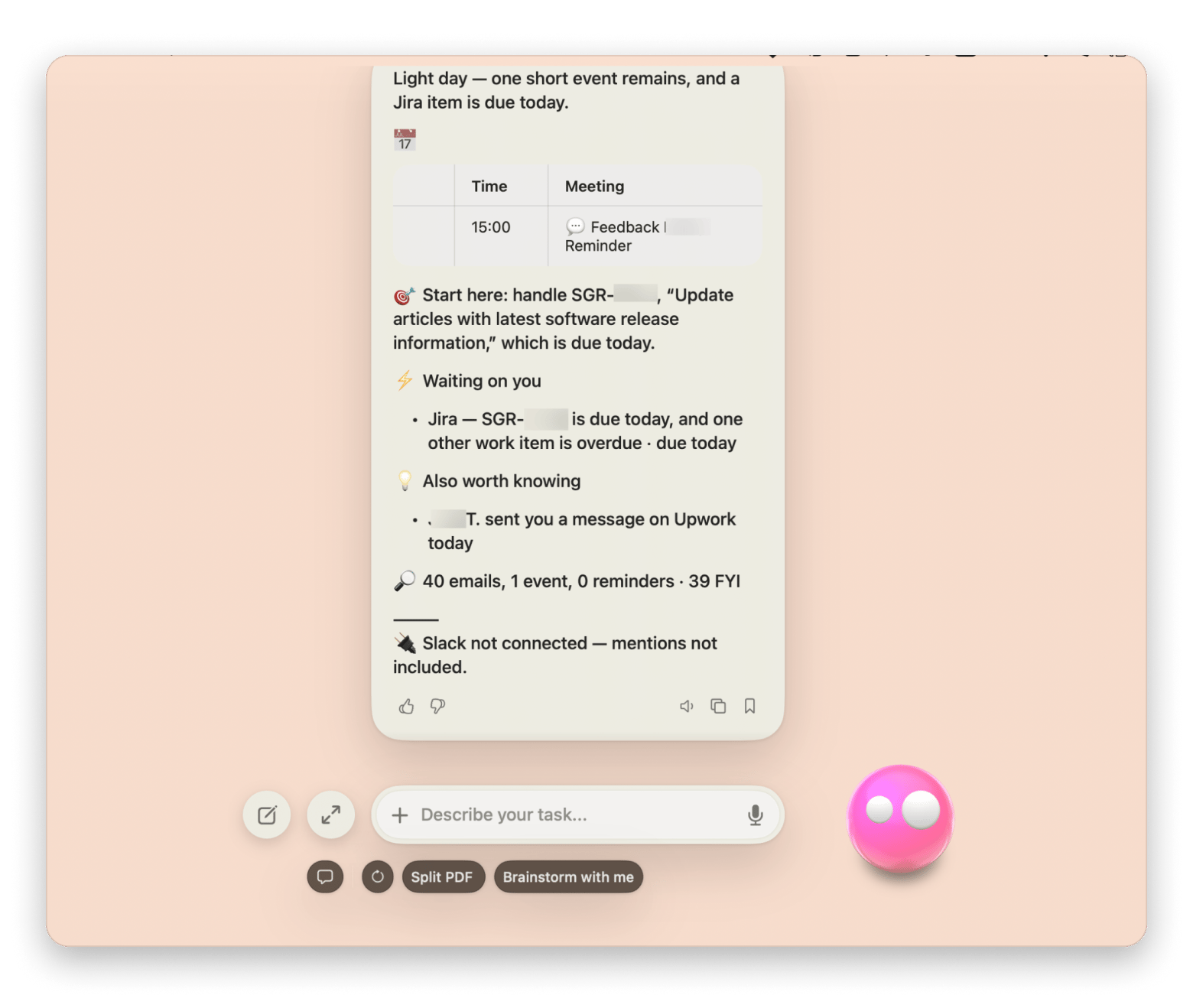 Eney morning brief replacing calendar widgets, a Mac AI assistant that is available on Setapp