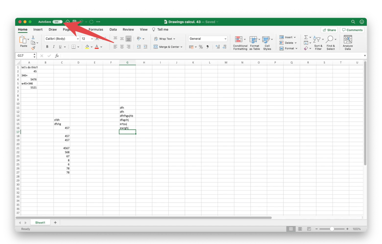 excel autosave on