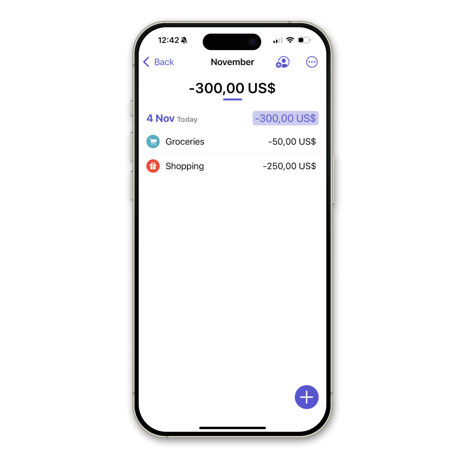 expenses track spending iOS