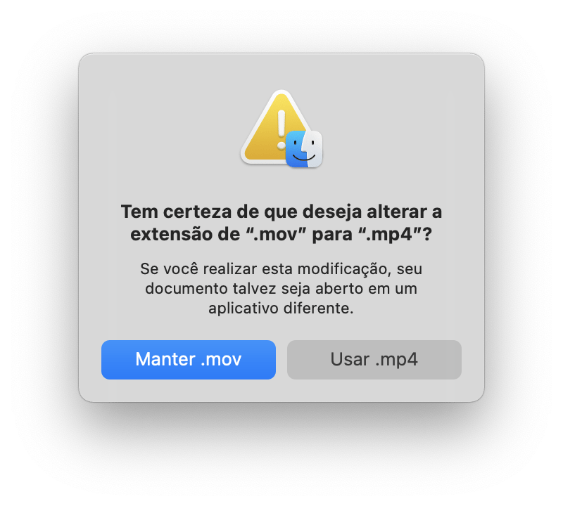 Erro de impossibilidade de salvar mov como mp4