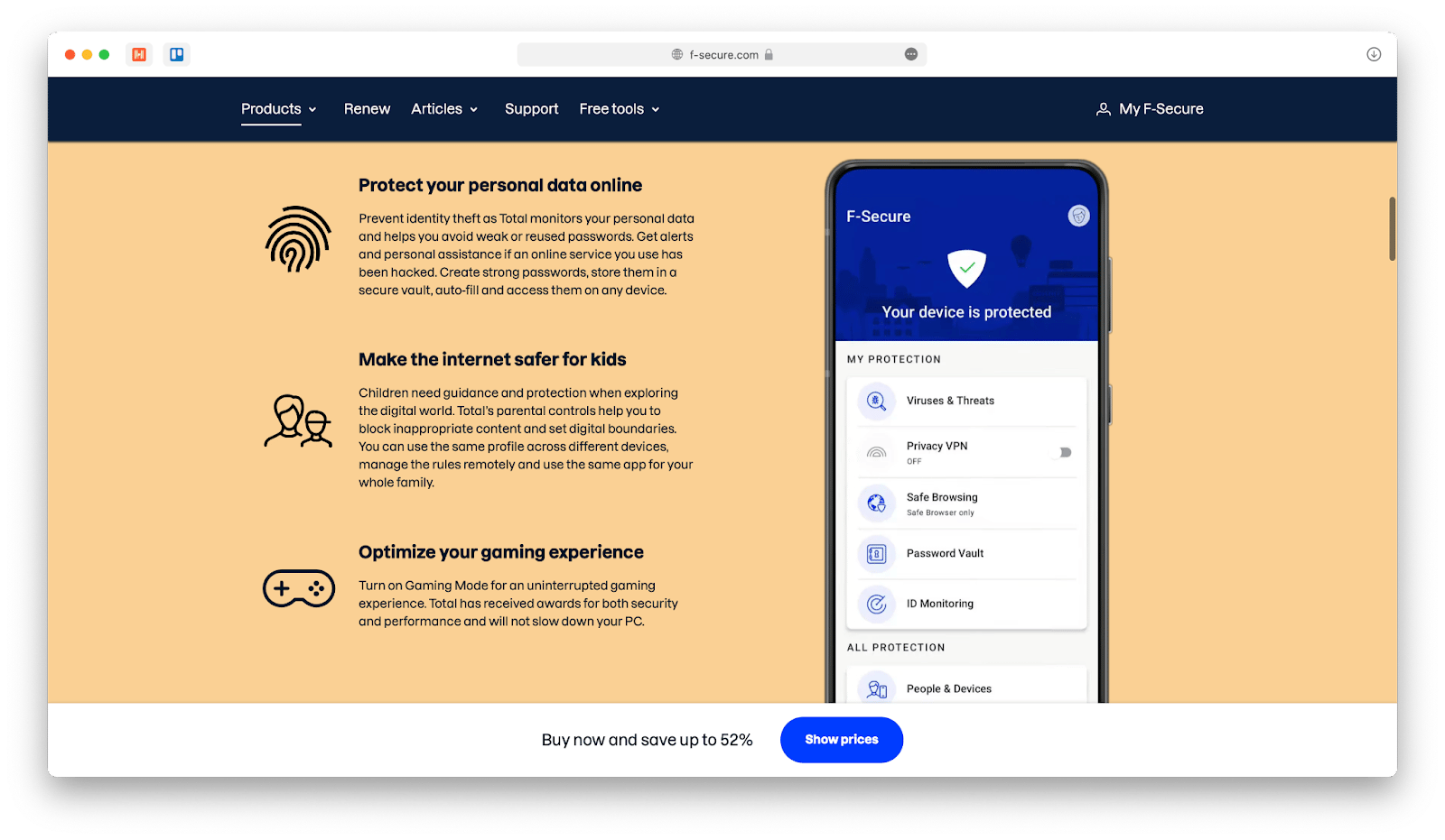 f secure total mac protection