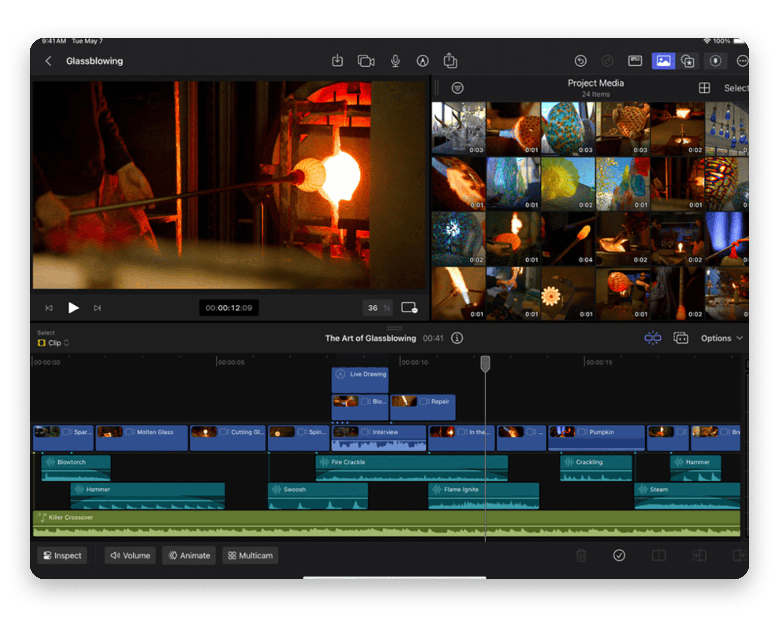 Final Cut Pro, a video editing software