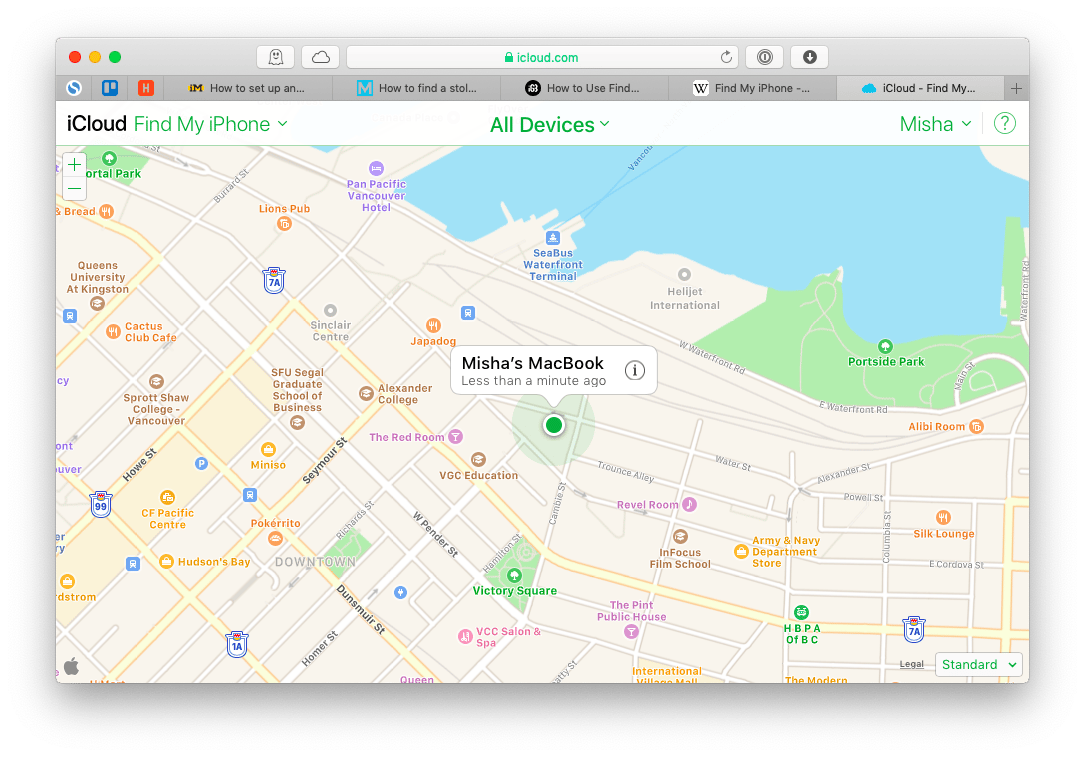 find my mac iCloud