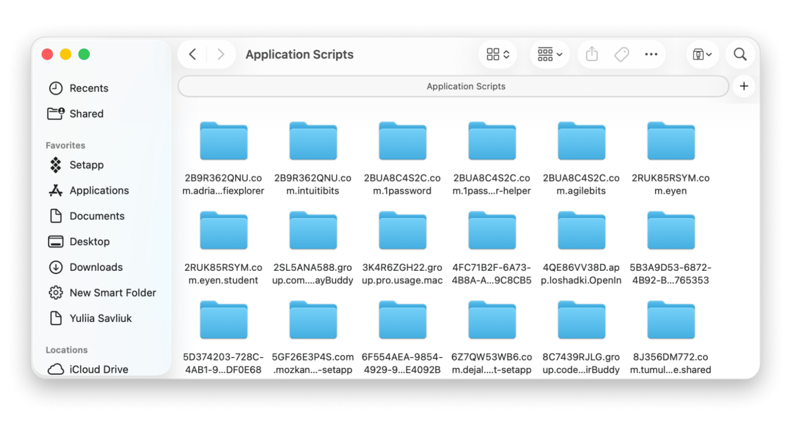 Finder application scripts folder