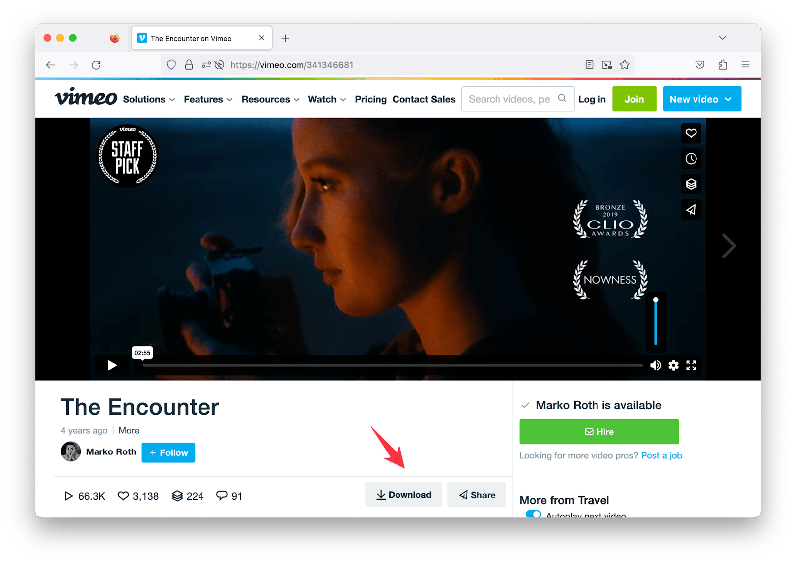 firefox extension to download vimeo videos