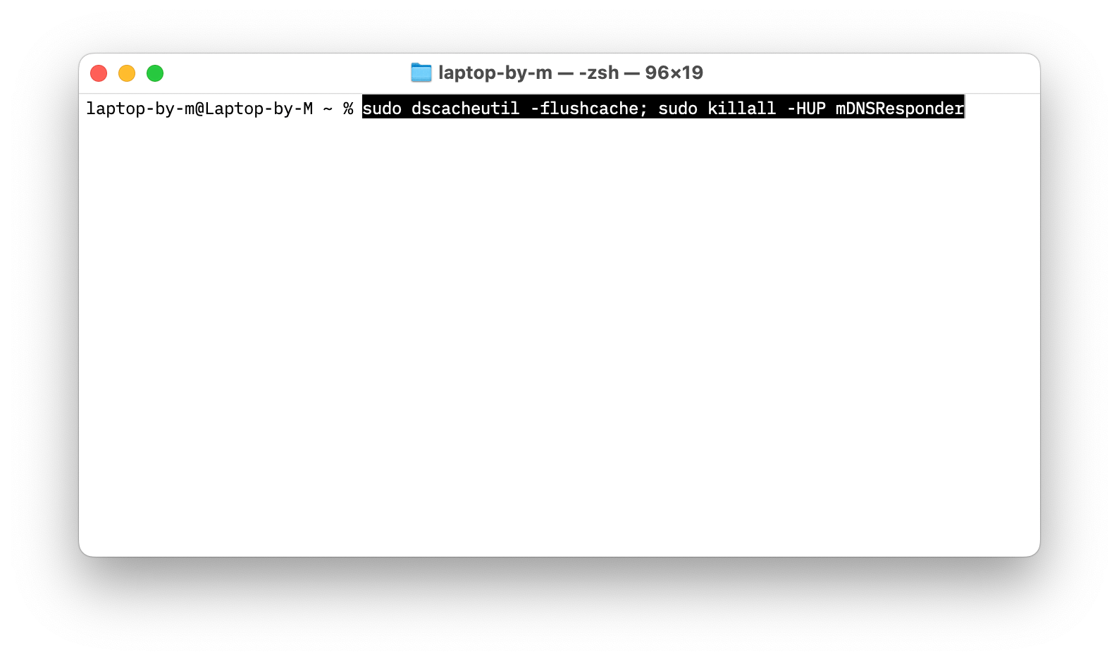 flush dns cache terminal