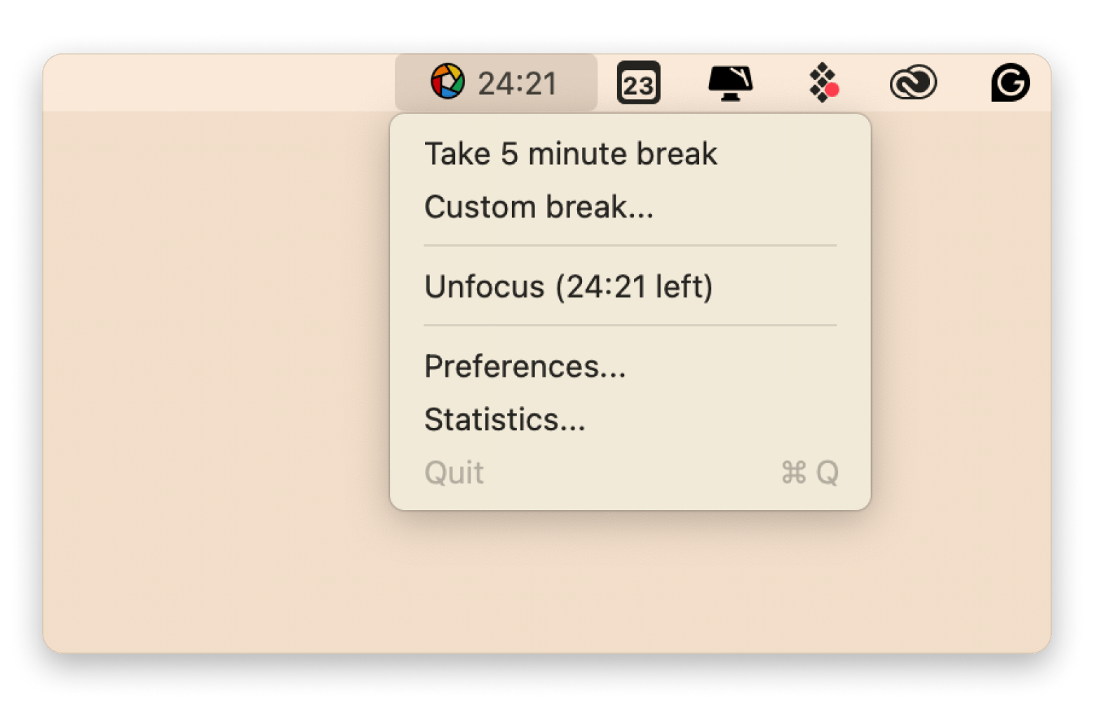 Become less distracted with Focus app (available in Setapp)