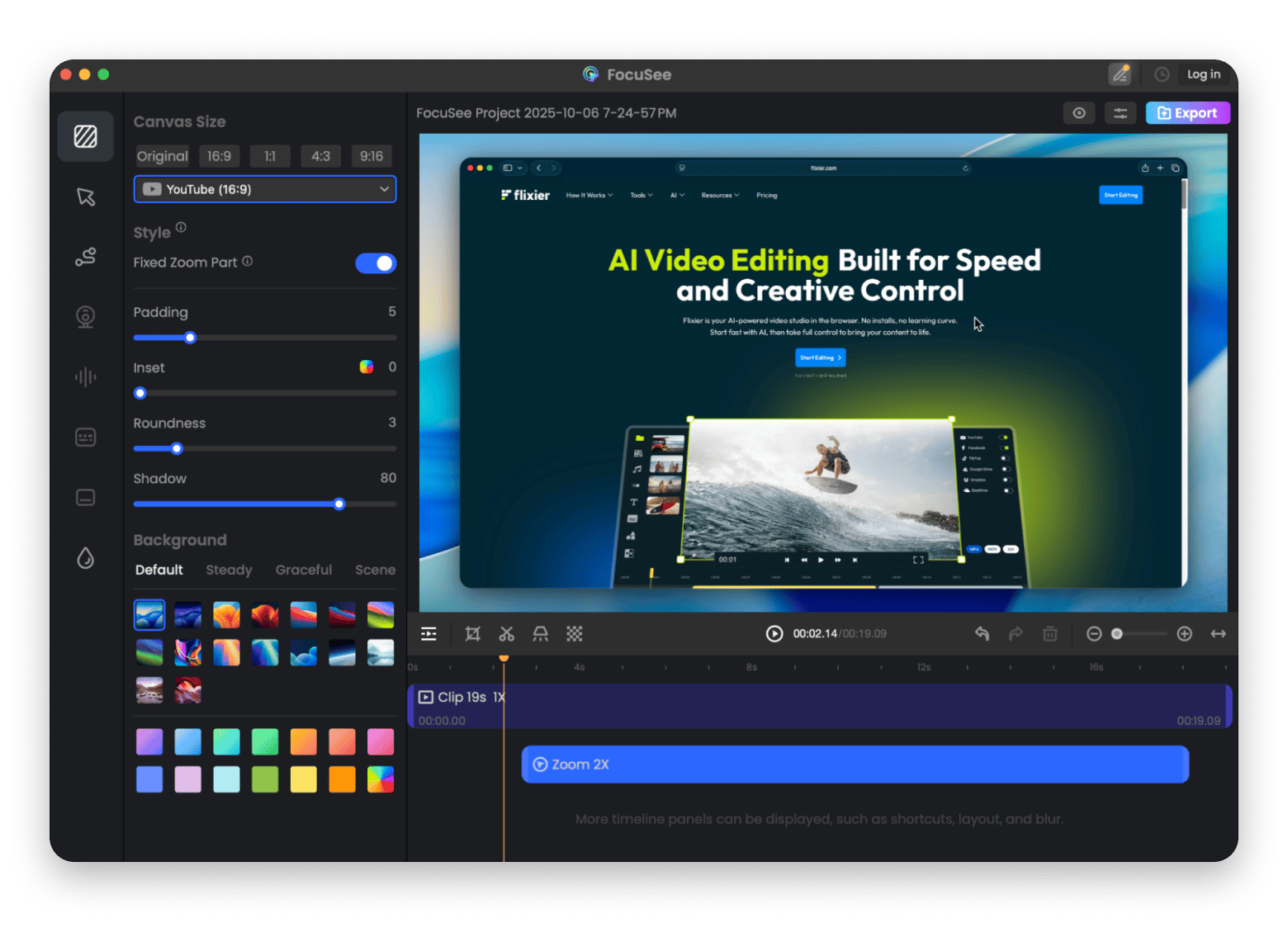 Focusee is one of the best YouTube recorder apps, it’s included in Setapp.