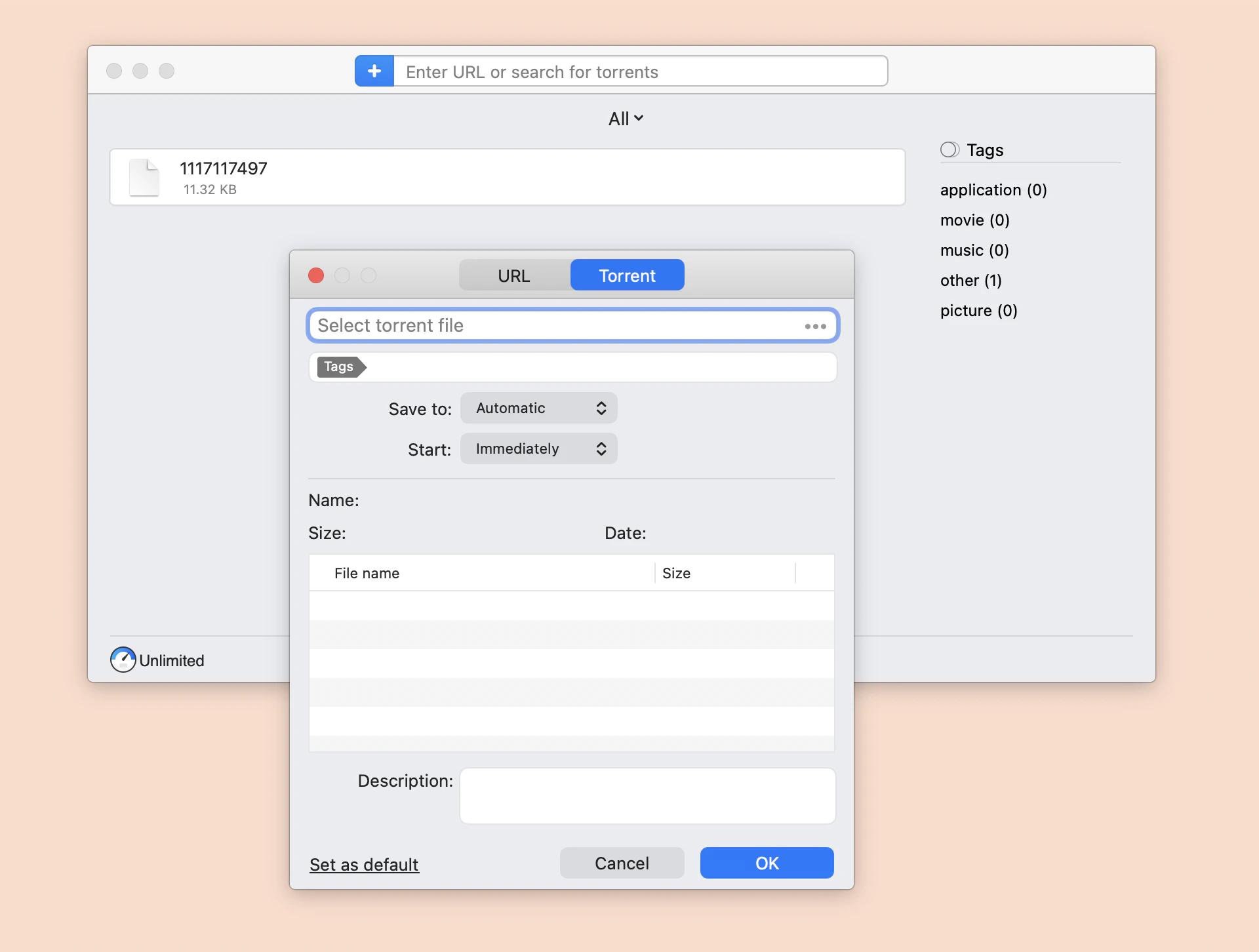 The interface of Folx, a download manager for Mac that's available on Setapp