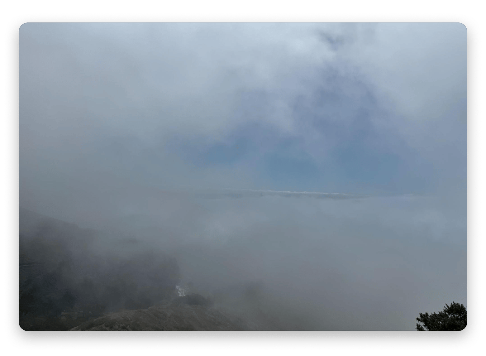 fog over the bridge