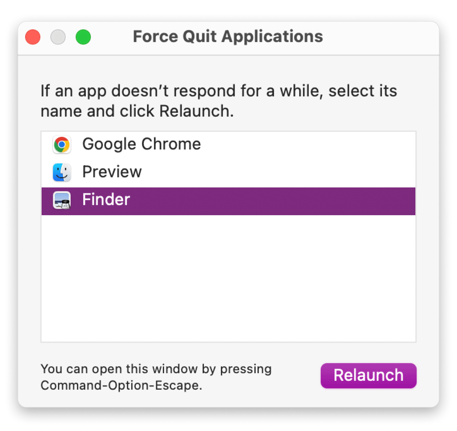 Force quit mac window