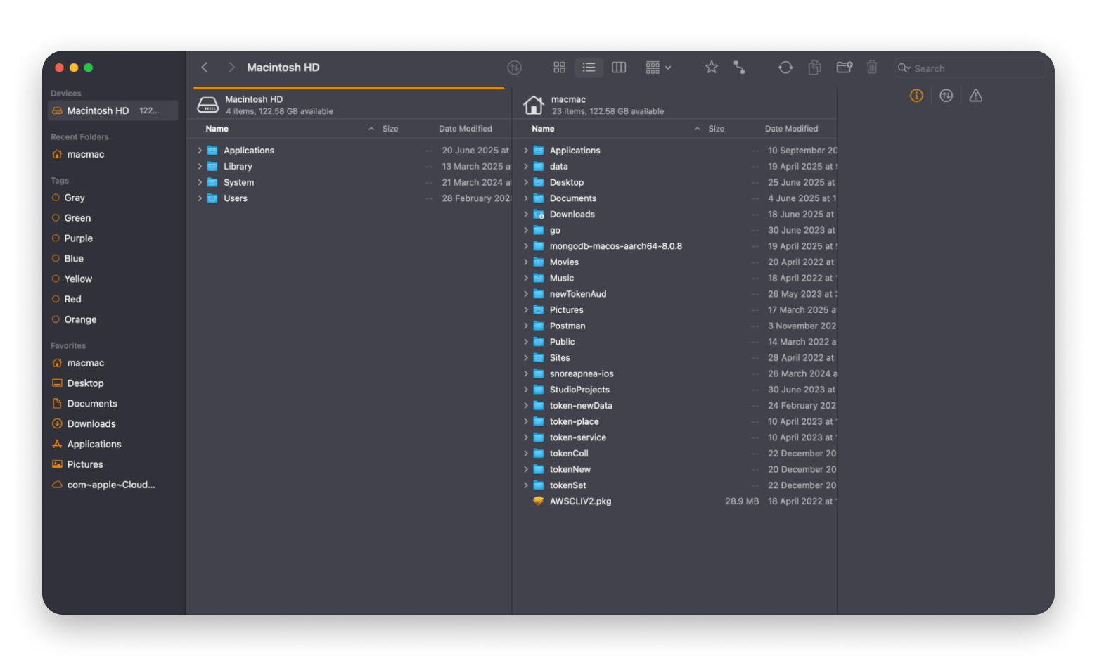 The interface of ForkLift, a server manager app that is available on Setapp