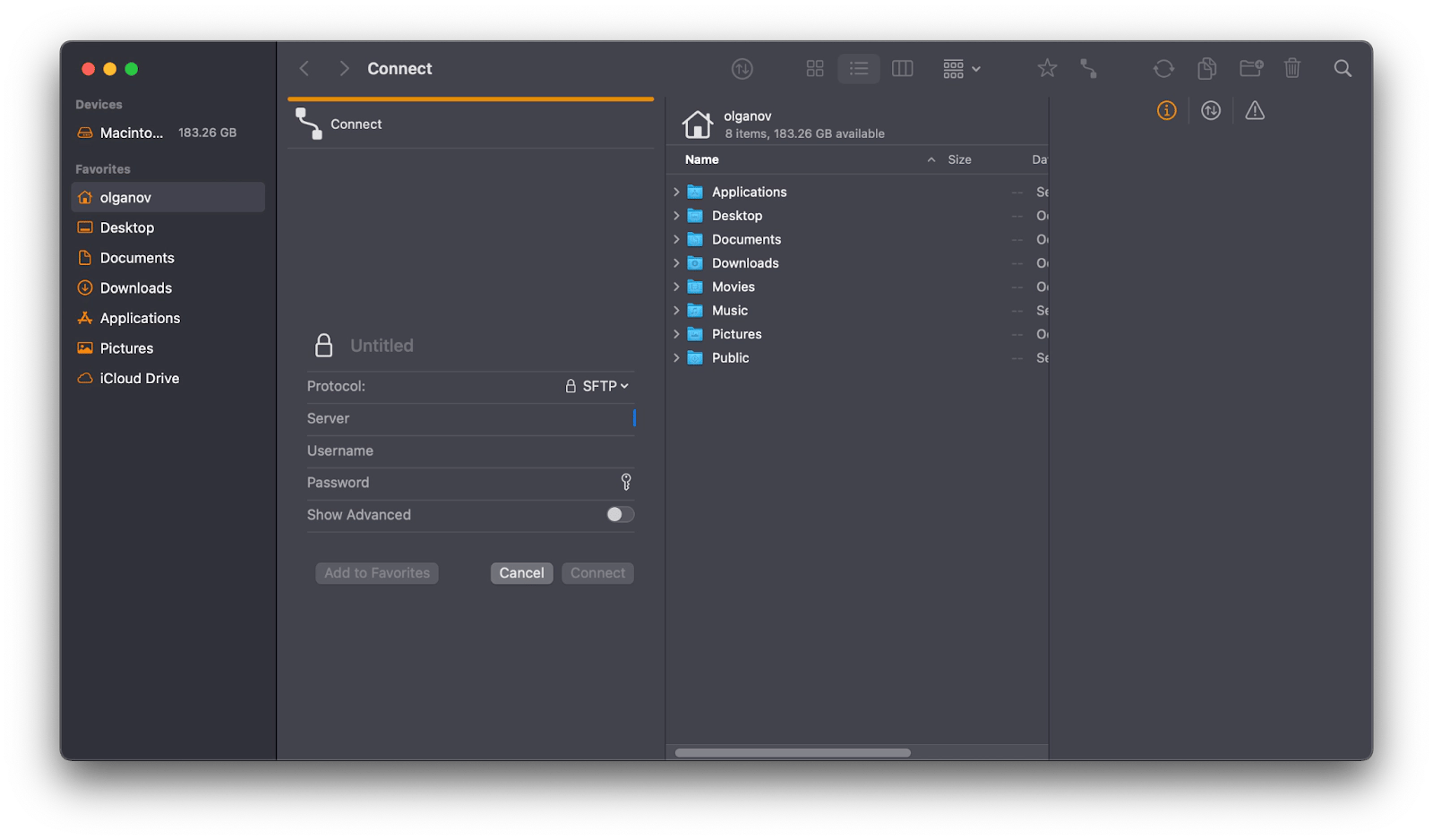 FTP file manager