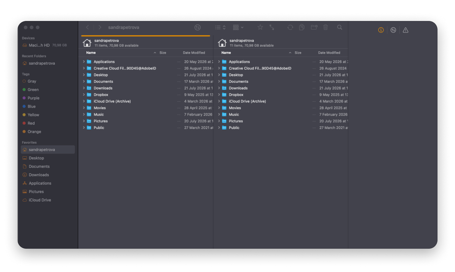 Transferring files to a remote server via ForkLift, a dual-pane file manager available on Setapp