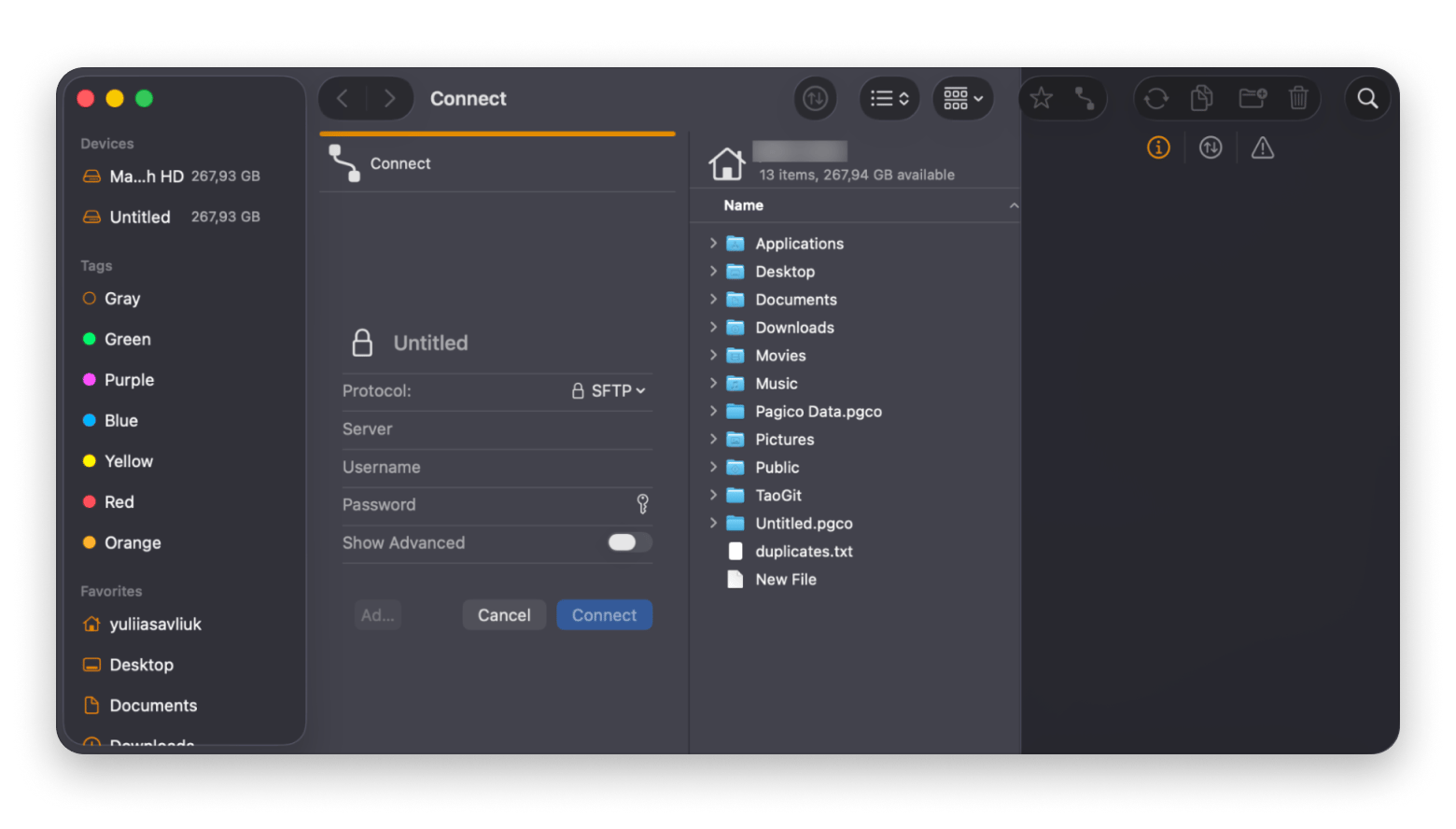 Syncing folders between Macs with ForkLift, a file manager available on Setapp