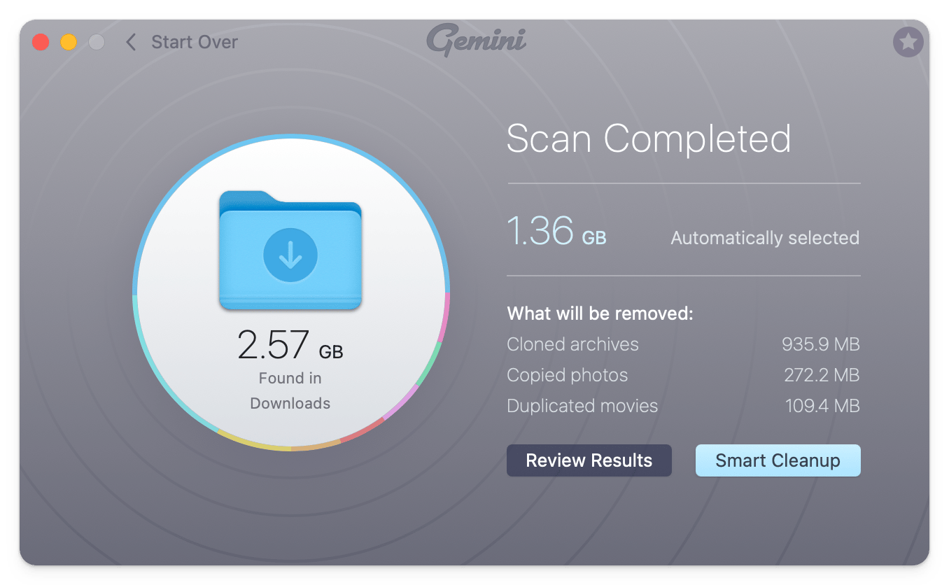 Scan diplicates on Mac using Gemini