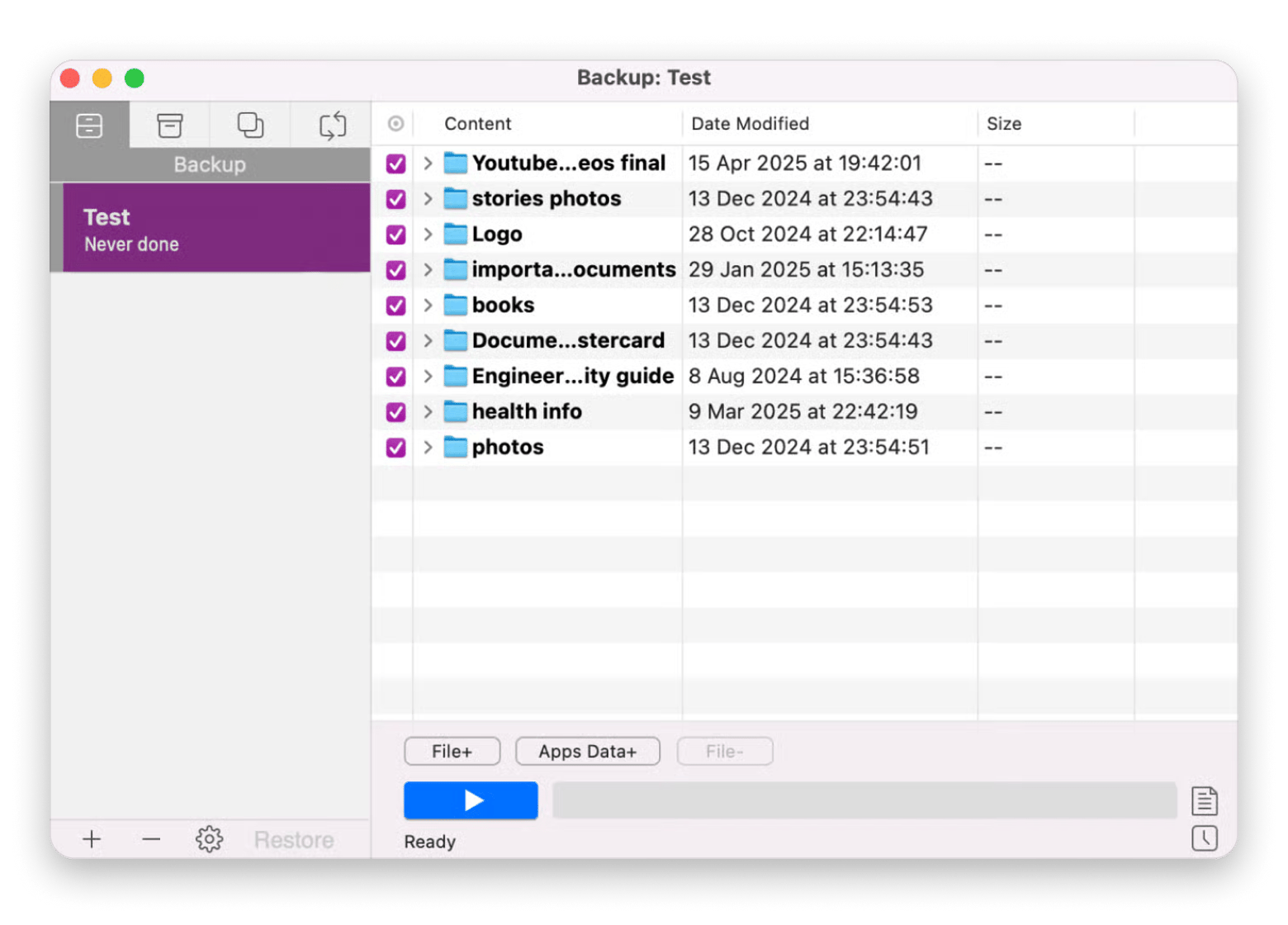 The backup process of Get Backup Pro, a backup tool that is available on Setapp