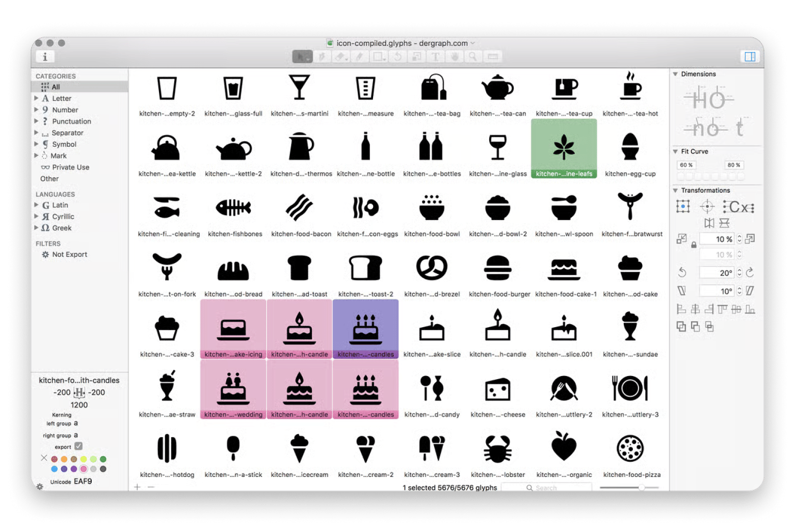 Glyphs mini is a drawing app for Mac, that is available on Setapp