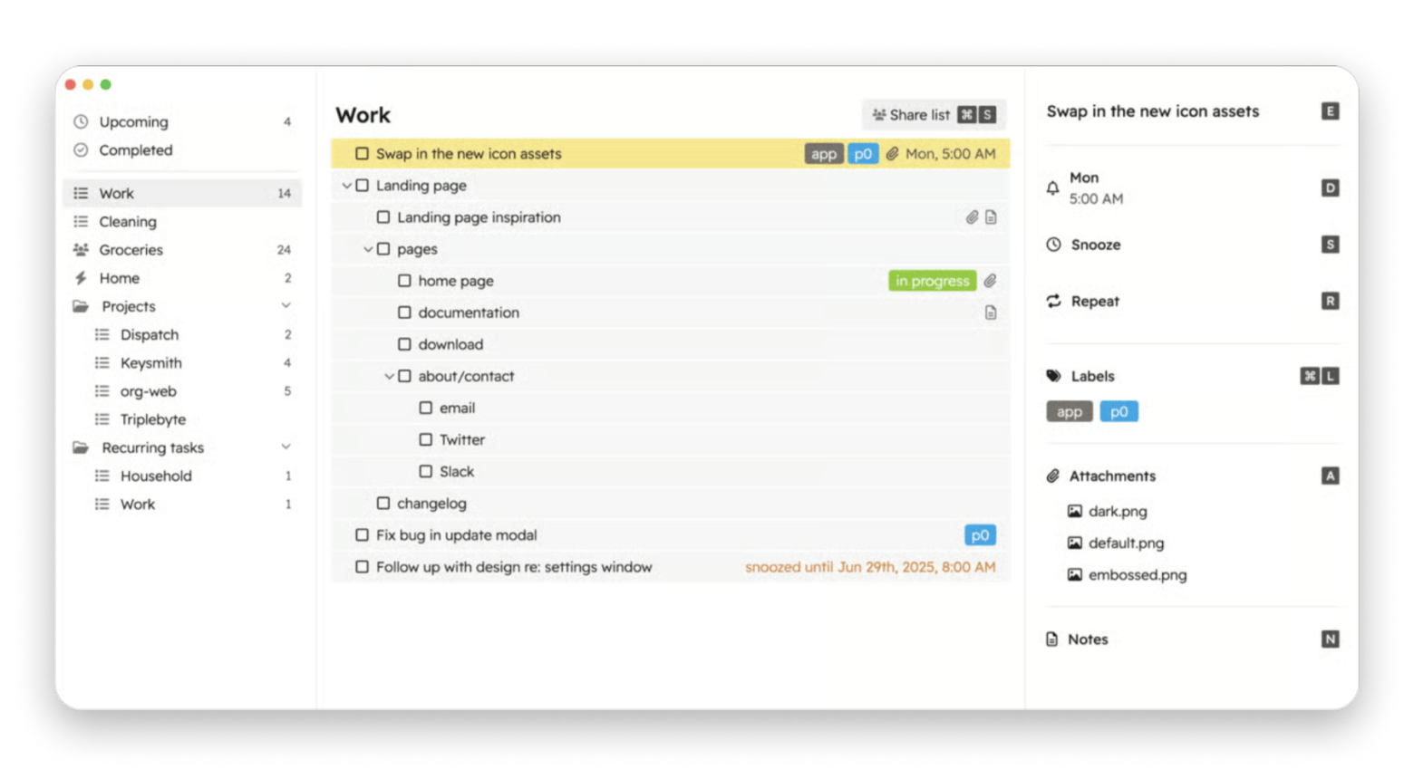 Godspeed is one of the best apps for productivity, and it’s available via Setapp