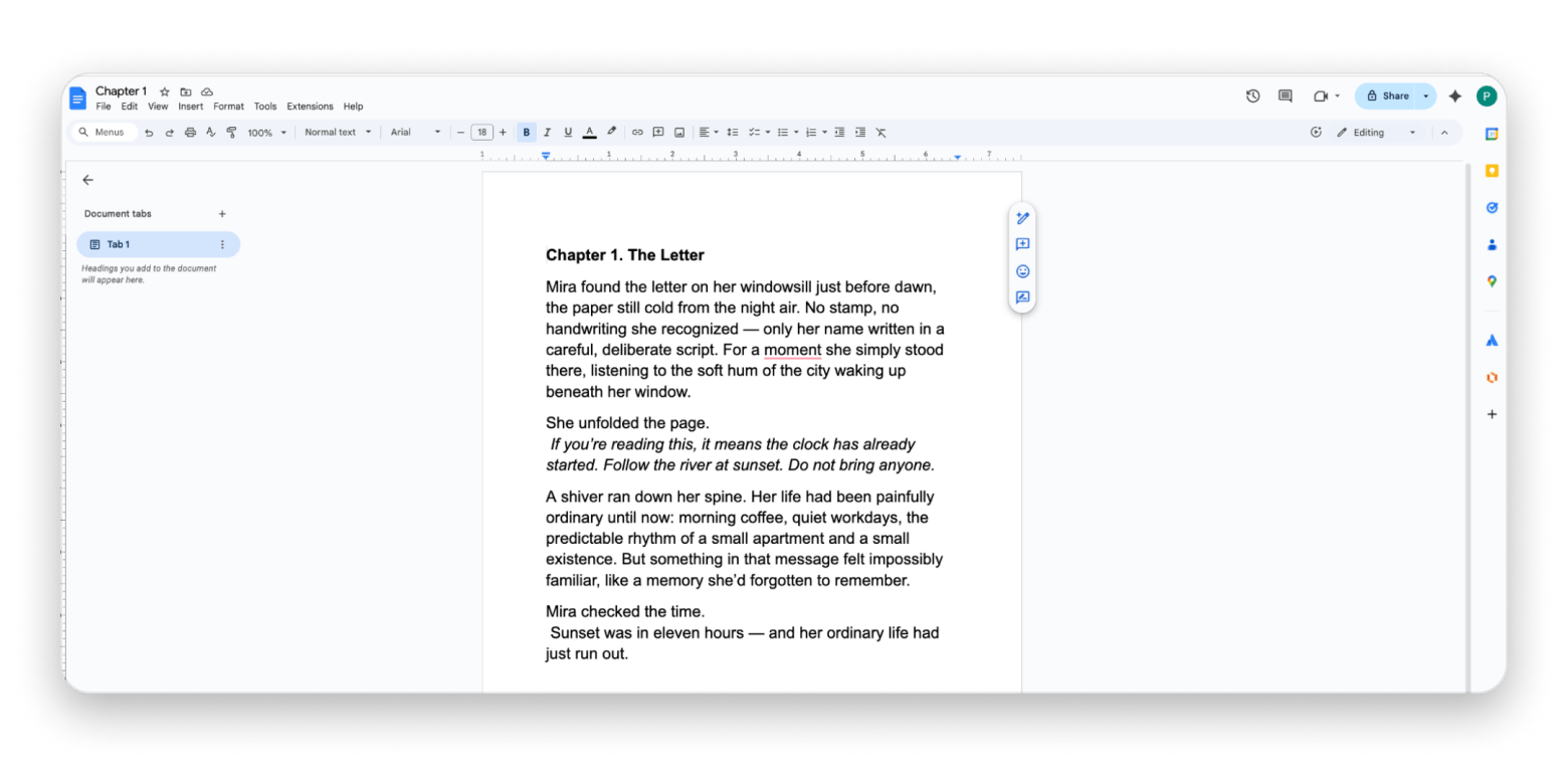 Google Docs for book writing Google Docs for book writing