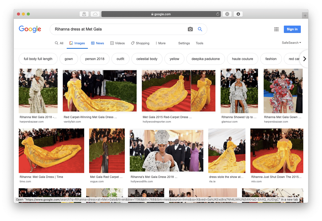 Google Image search Mac