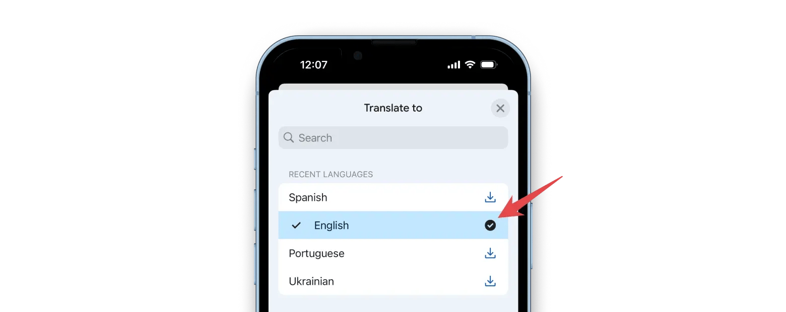 Translate offline feature: translate these languages even when you don't have an Internet connection