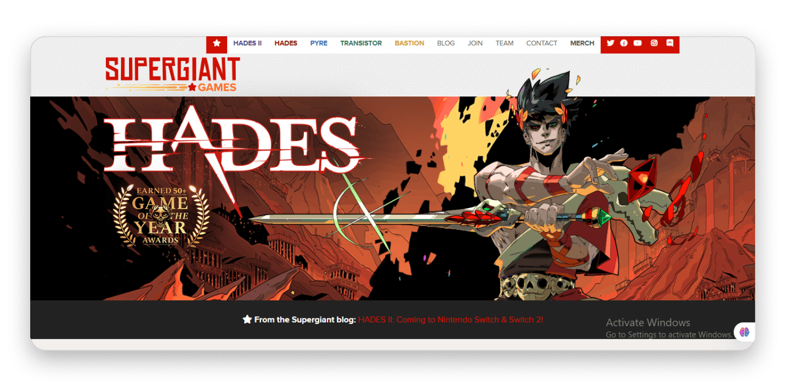 Hades web game