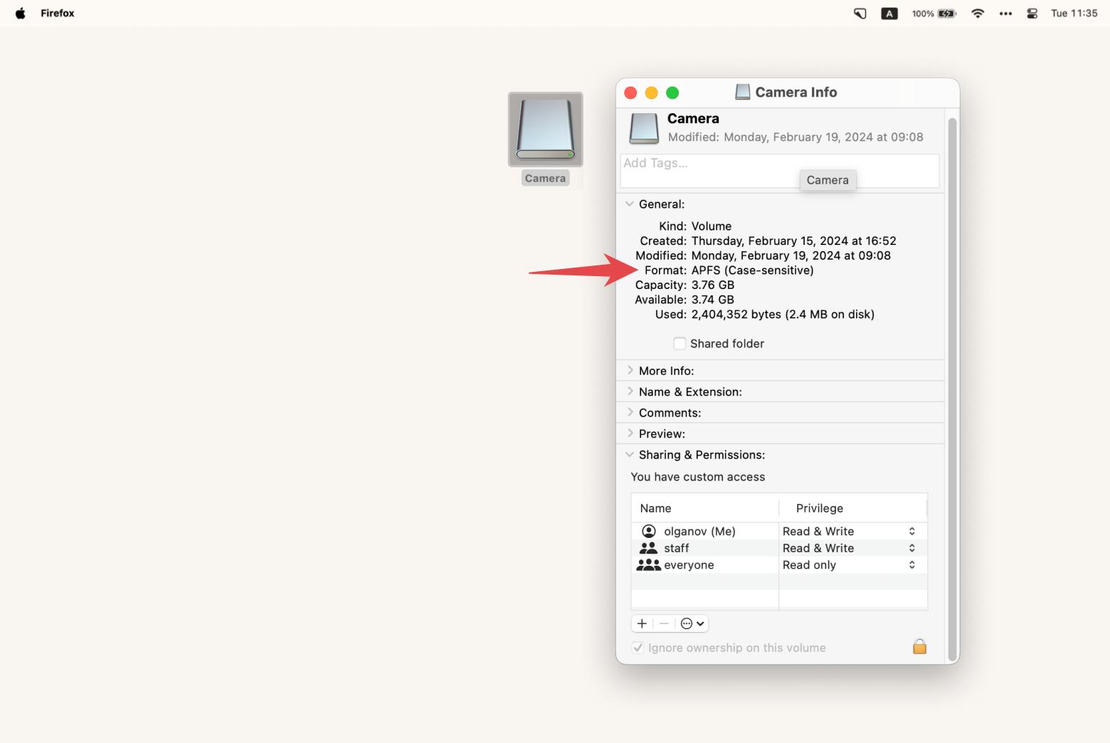 hard drive apfs file format