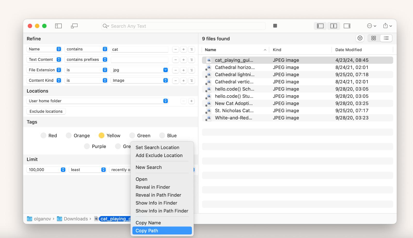 houdahspot copy file path