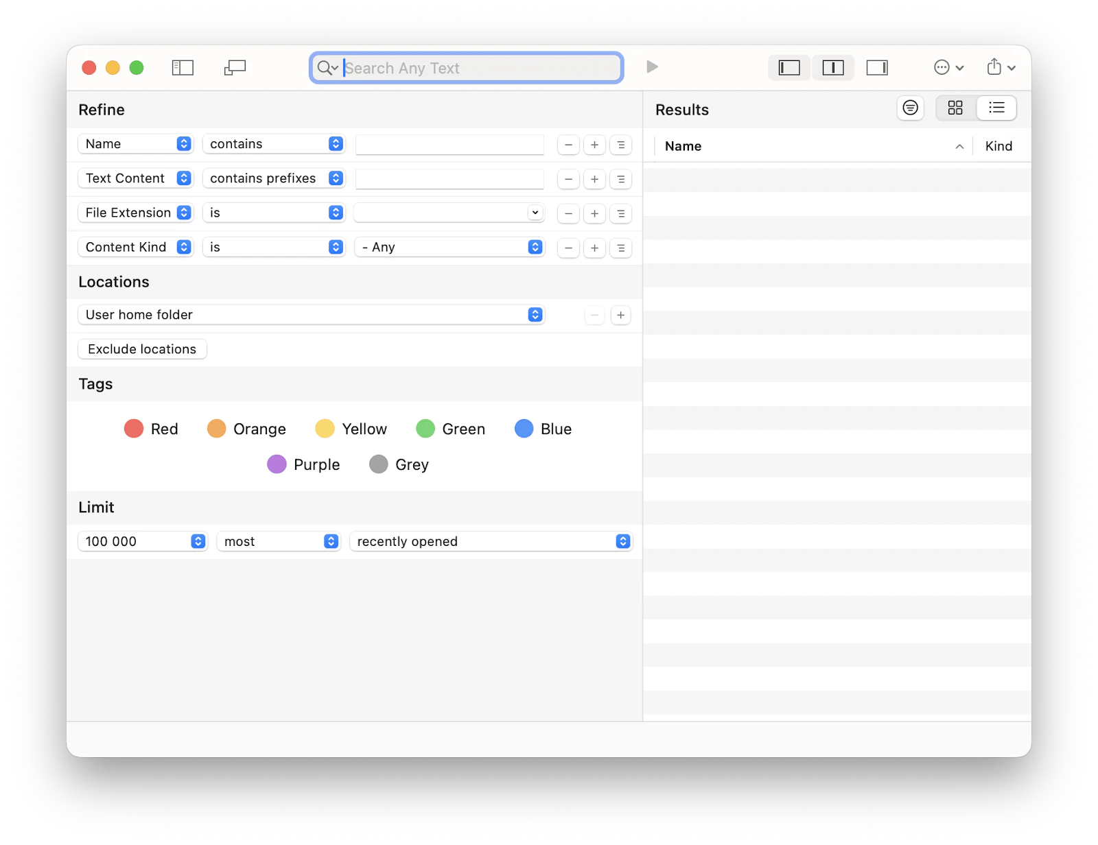 The search window in HoudahSpot, a file-finding app that is available on Setapp. The search window in HoudahSpot, a file-finding app that is available on Setapp.